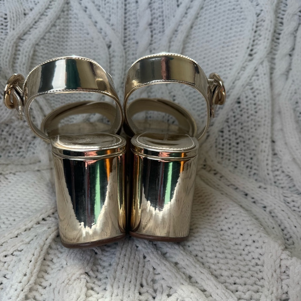 Tory Burch Bombe Cross Strap Platform Size 8 1/2 - Picture 2 of 8